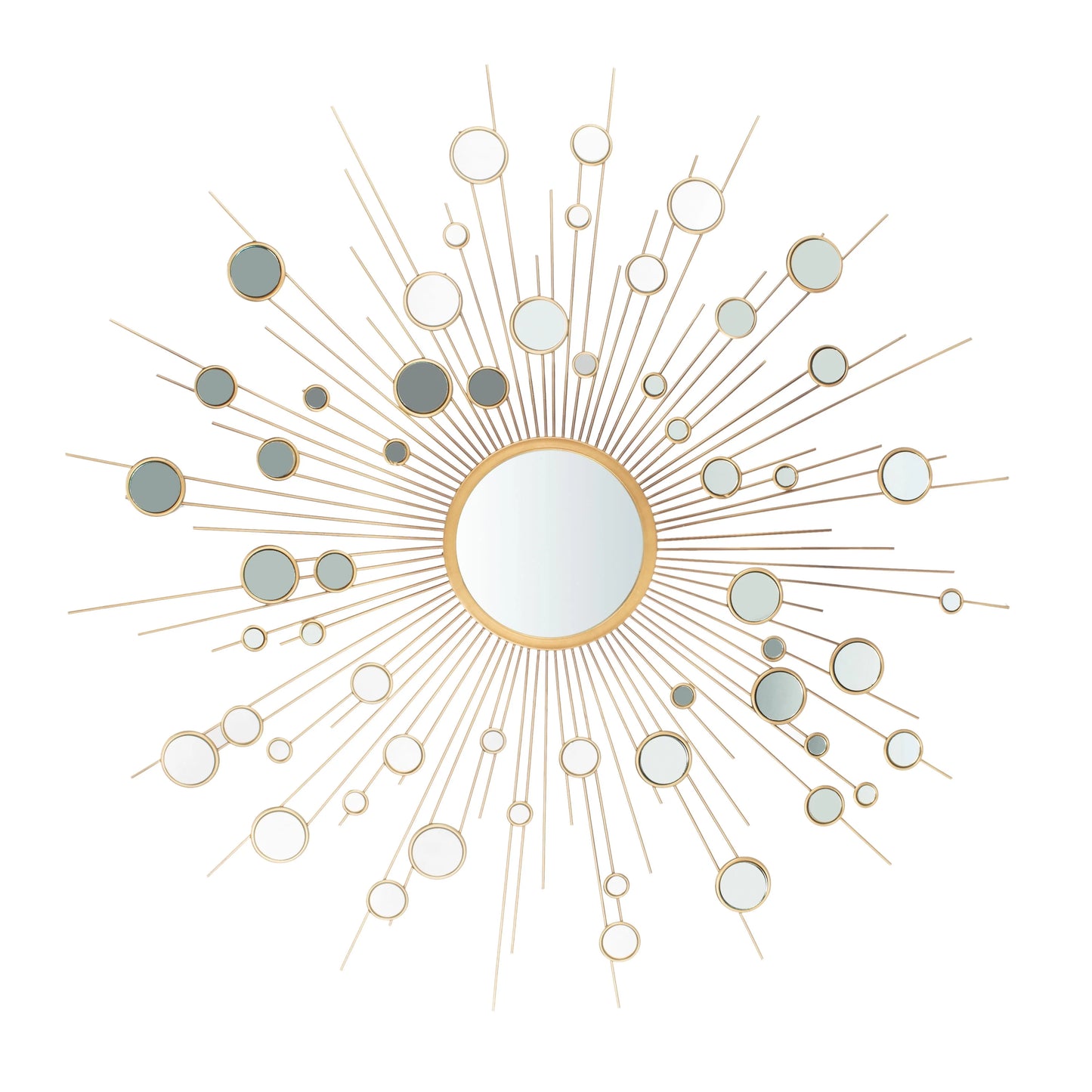 Safavieh Ariah 41 in. Radiant Lines Sunburst Round Mirror, Gold