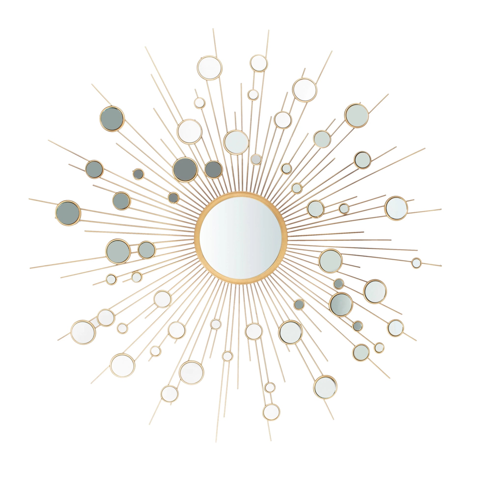 Safavieh Ariah 41 in. Radiant Lines Sunburst Round Mirror, Gold