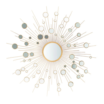 Safavieh Ariah 41 in. Radiant Lines Sunburst Round Mirror, Gold