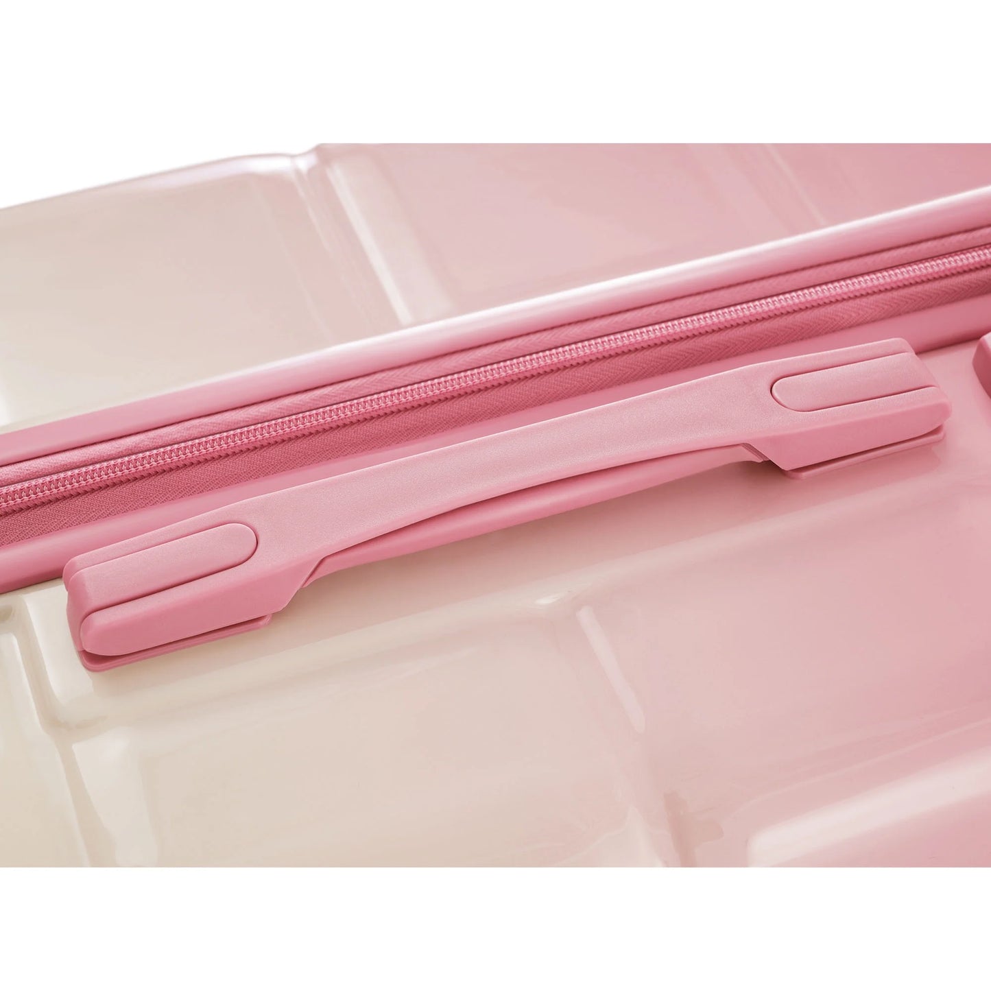 PAPROOS 3-Piece Luggage Set (20''/24''/28''), Hardshell Lightweight Suitcase with USB Port and Side Hooks, Travel Luggage with TSA-Lock, Hardside Rolling Luggage for School, Travel, Pink