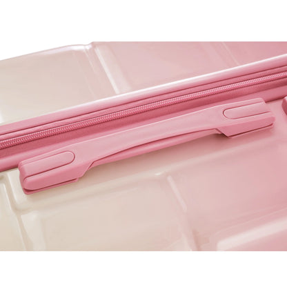 PAPROOS 3-Piece Luggage Set (20''/24''/28''), Hardshell Lightweight Suitcase with USB Port and Side Hooks, Travel Luggage with TSA-Lock, Hardside Rolling Luggage for School, Travel, Pink