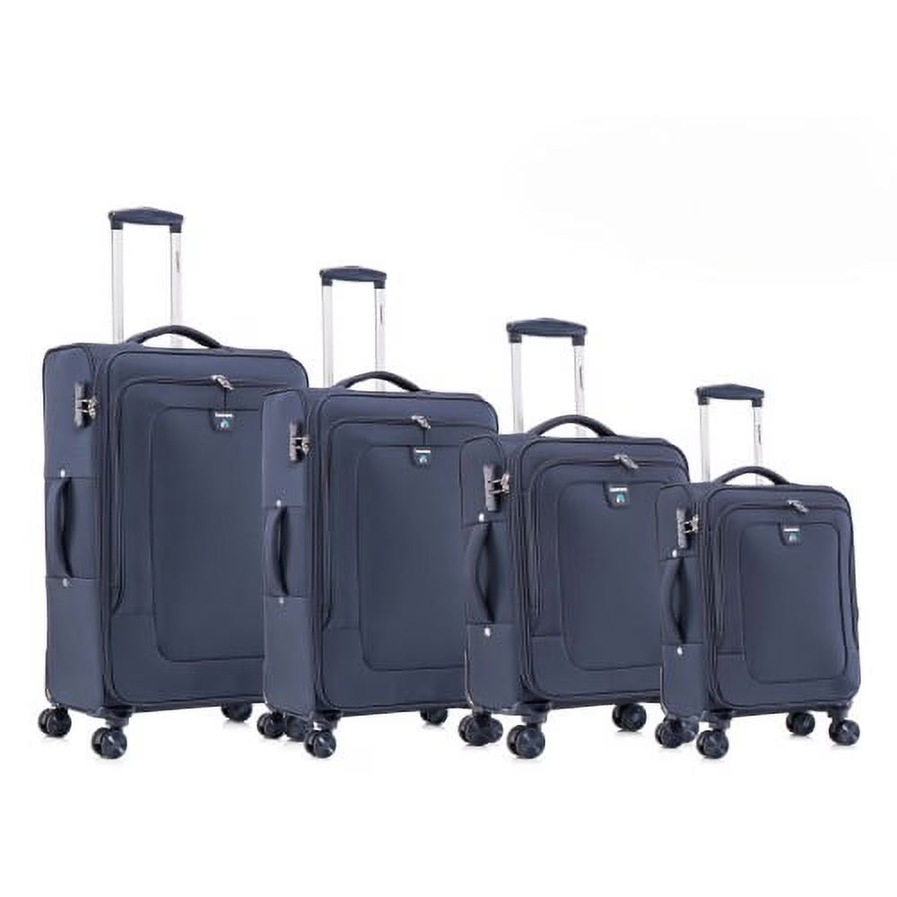 Four-piece fabric luggage set, expandable suitcase for travel, school and business trip (20/24/28/32in)