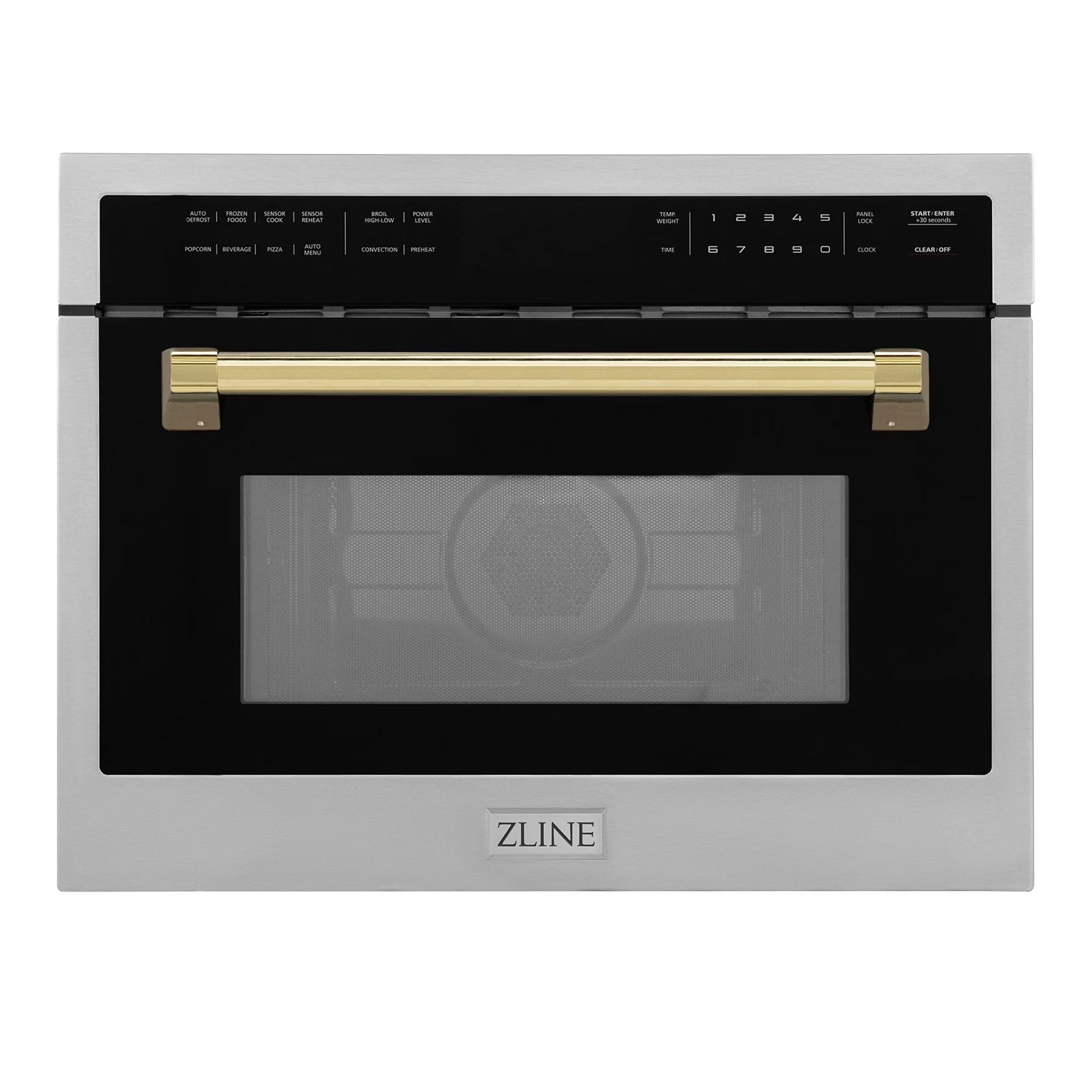 ZLINE Autograph Edition 24" 1.6 cu ft. Built-in Convection Microwave Oven in Stainless Steel and Matte Black Accents