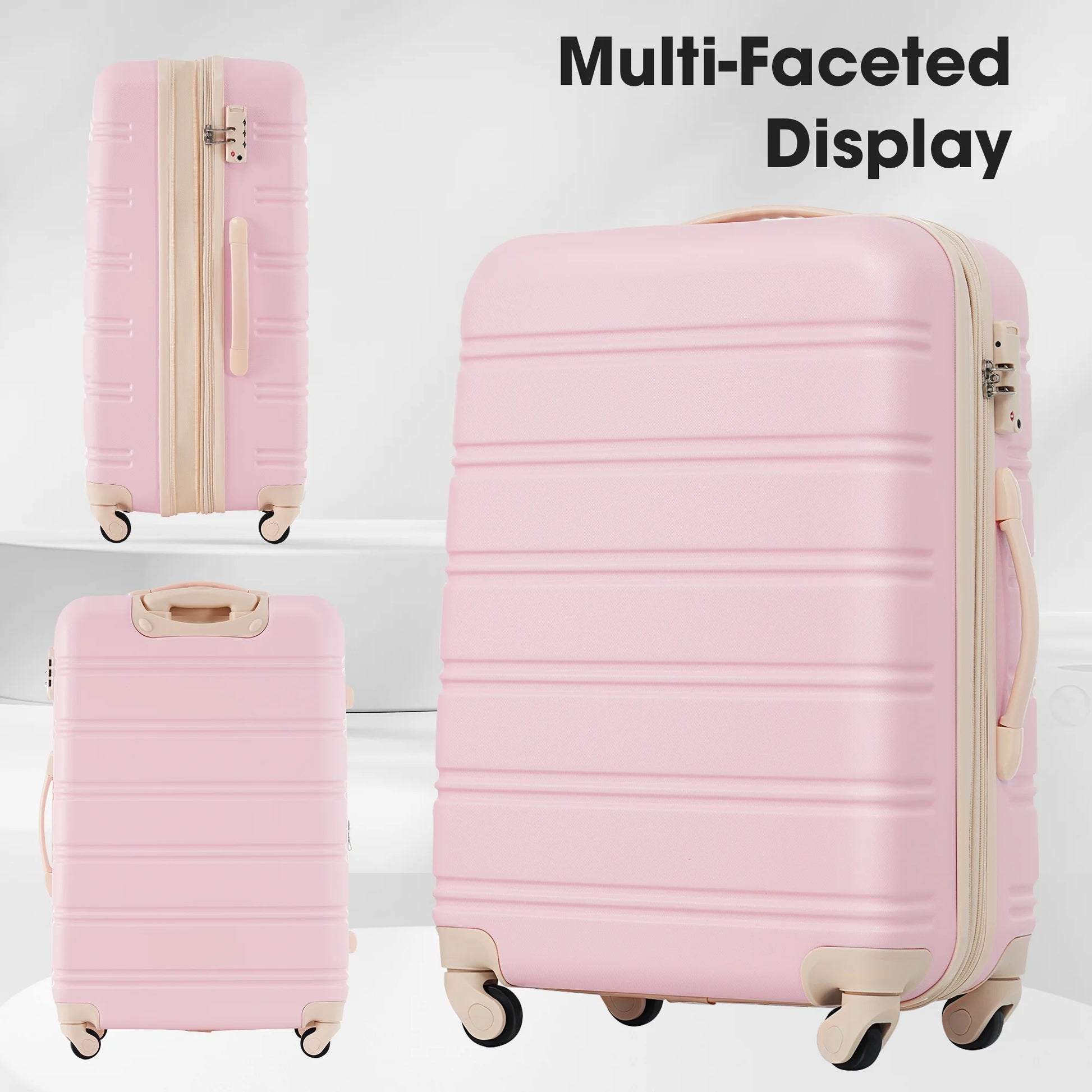 RONSHIN 3pcs/set Suitcase Luggage Set Hardside Spinner Suitcase with TSA Lock And 360° Spinner Wheels 20" 24" 28" for Travel Camping Outdoor