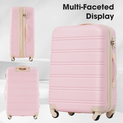 RONSHIN 3pcs/set Suitcase Luggage Set Hardside Spinner Suitcase with TSA Lock And 360° Spinner Wheels 20" 24" 28" for Travel Camping Outdoor