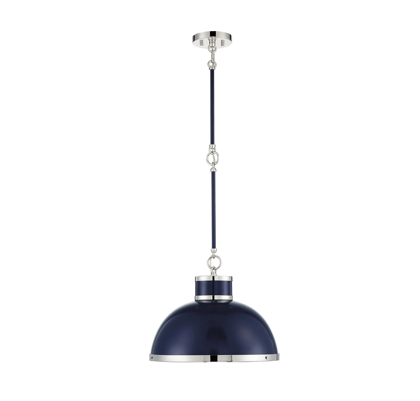 Gray with Polished Nickel Accents One Light Pendant from the Corning Collection