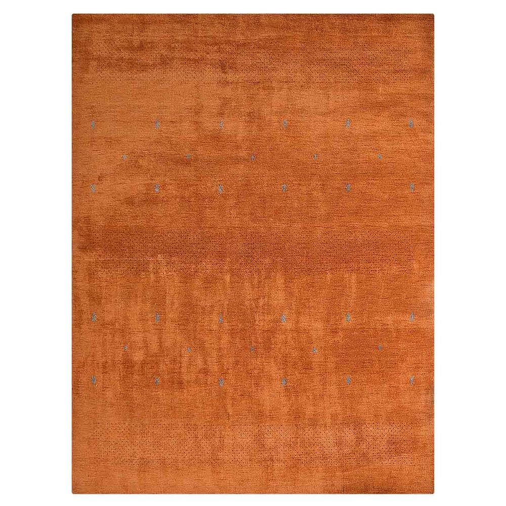 Rugsotic Carpets Handmade Rugs Hand Knotted Loom Rectangle 3'x5' Orange Wool for Indoor Use