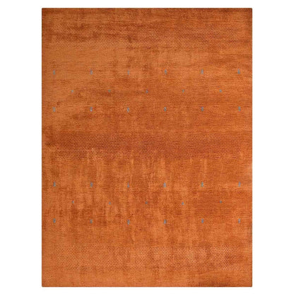 Rugsotic Carpets Handmade Rugs Hand Knotted Loom Rectangle 3'x5' Orange Wool for Indoor Use