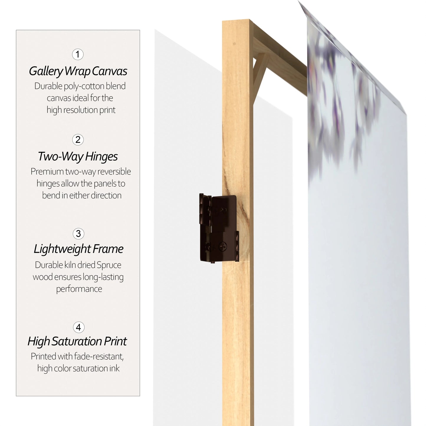 Oriental Furniture 6 ft. Tall Cherry Blossoms Room Divider - 4 Panel