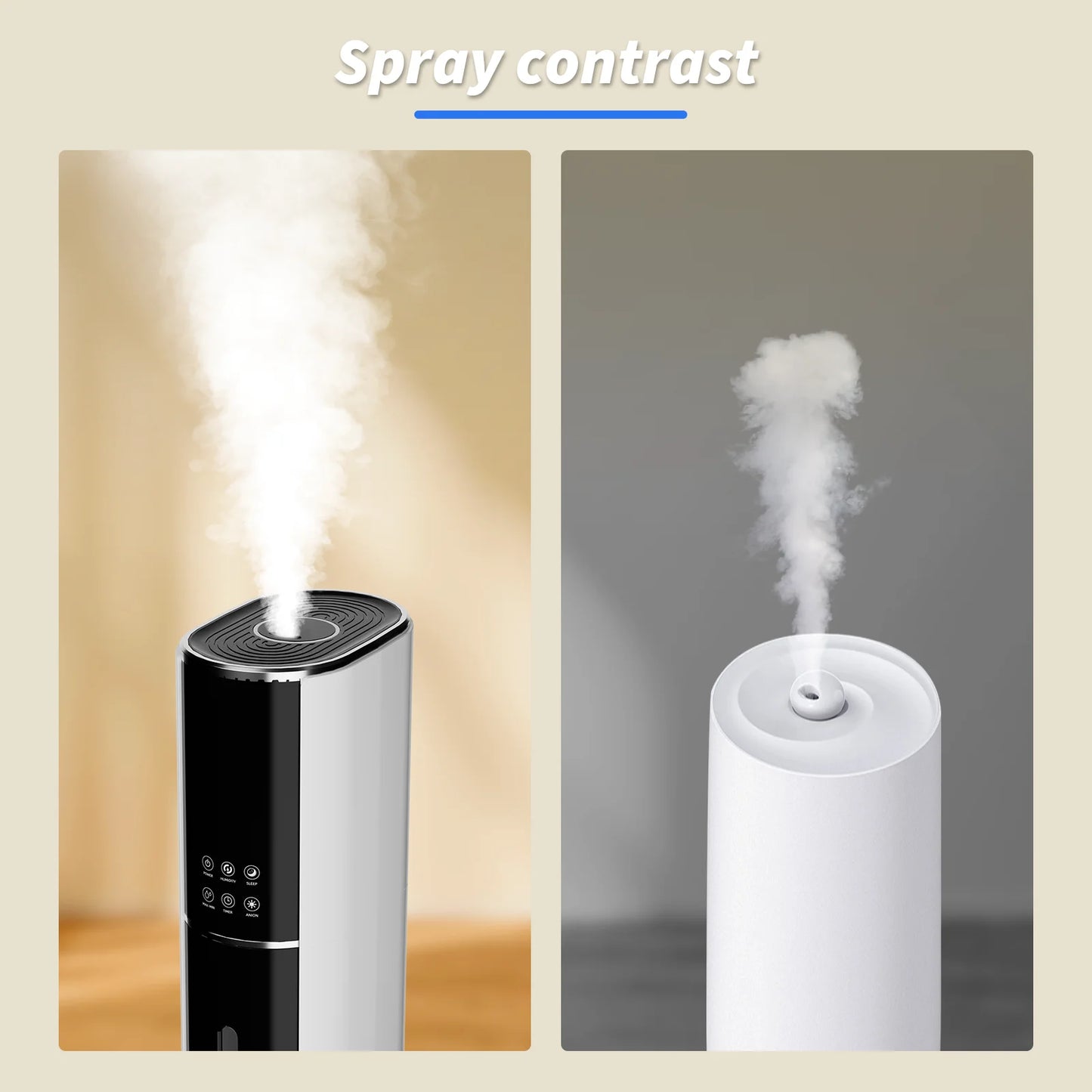 Rocyis Humidifier for Room Home Bedroom, 9L 2.3Gal Cool Mist Tower Top Fill Large Humidifier with Essential Oils,Whole House Floor Humidifiers for Baby,Pets,Plants,with Remote,360° Nozzle,White