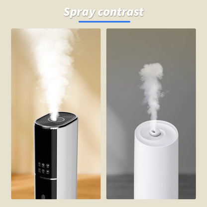 Rocyis Humidifier for Room Home Bedroom, 9L 2.3Gal Cool Mist Tower Top Fill Large Humidifier with Essential Oils,Whole House Floor Humidifiers for Baby,Pets,Plants,with Remote,360° Nozzle,White