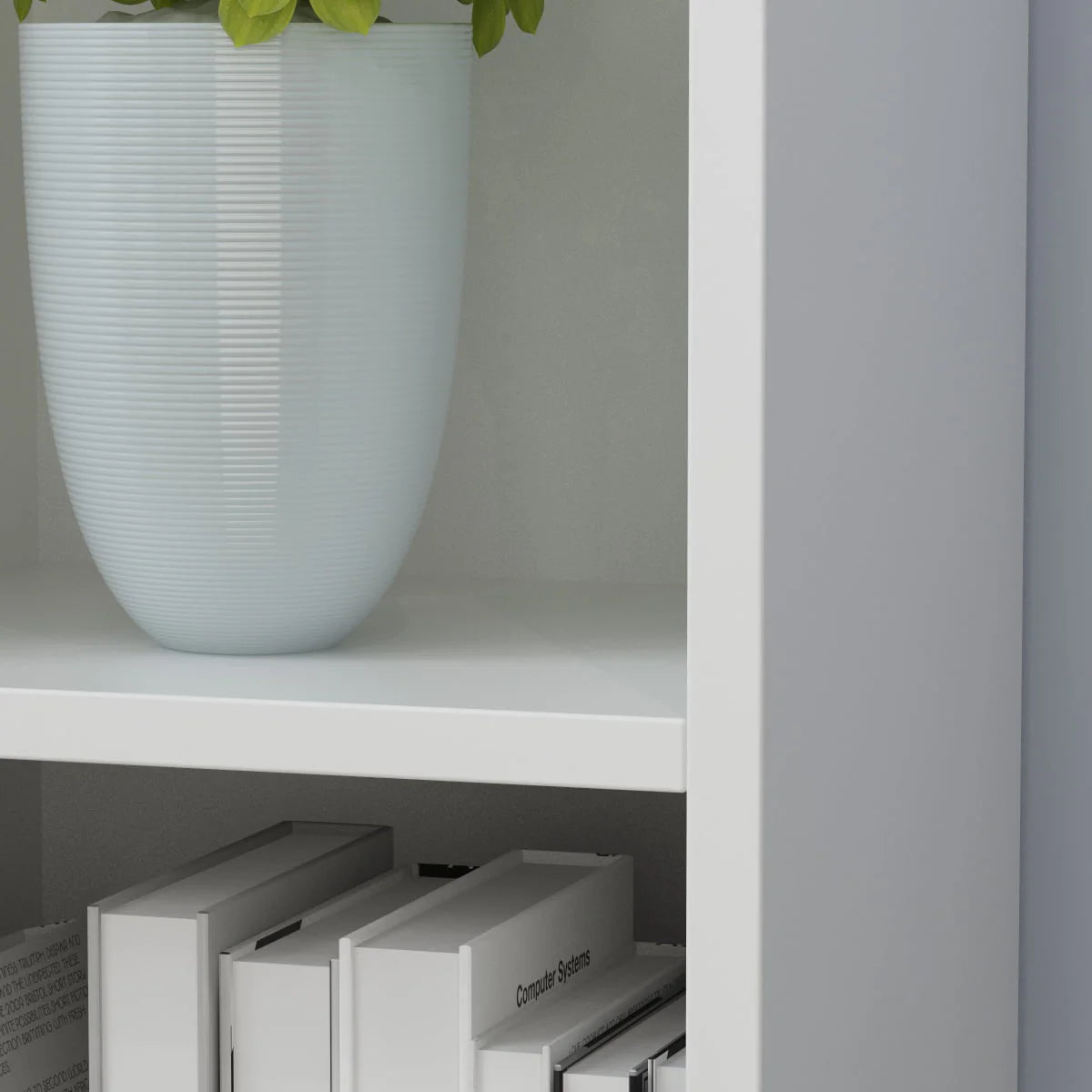 FUFU& GAGA 10-Cube Storage Shelf, Multipurpose Cubby Shelving Unit Display Storage Bookcase Bookshelf, Storage Cubes Organizer Cabinet for Home Office Living Room Bedroom, White(L 47.2in)