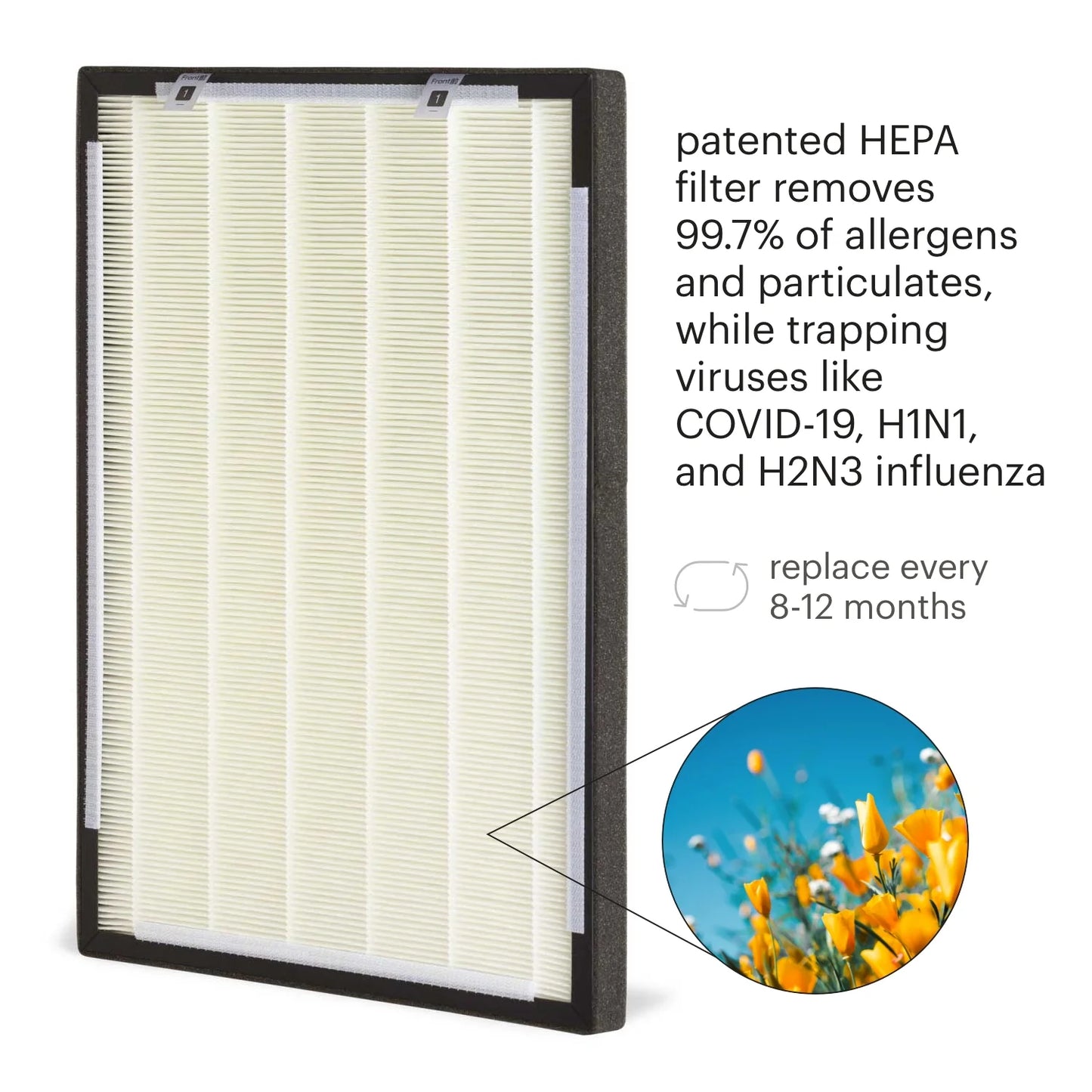 Brondell P700BB-W Pro Air Purifier Clean Air Filter With Aurabeat AG+ Technology for Bedroom, Home Office, Reduces Odor from Smoke and Pets, Includes Filters, 1655 Square Feet, White