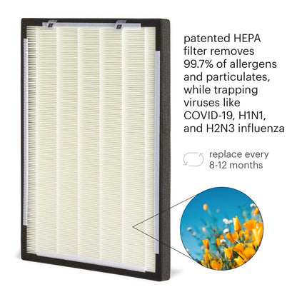 Brondell P700BB-W Pro Air Purifier Clean Air Filter With Aurabeat AG+ Technology for Bedroom, Home Office, Reduces Odor from Smoke and Pets, Includes Filters, 1655 Square Feet, White