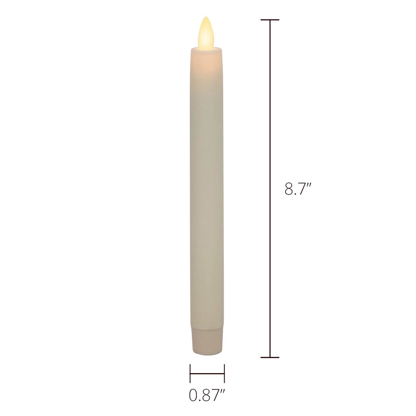 Luminara Pearl Ivory Flameless Taper Candles, 4-pack