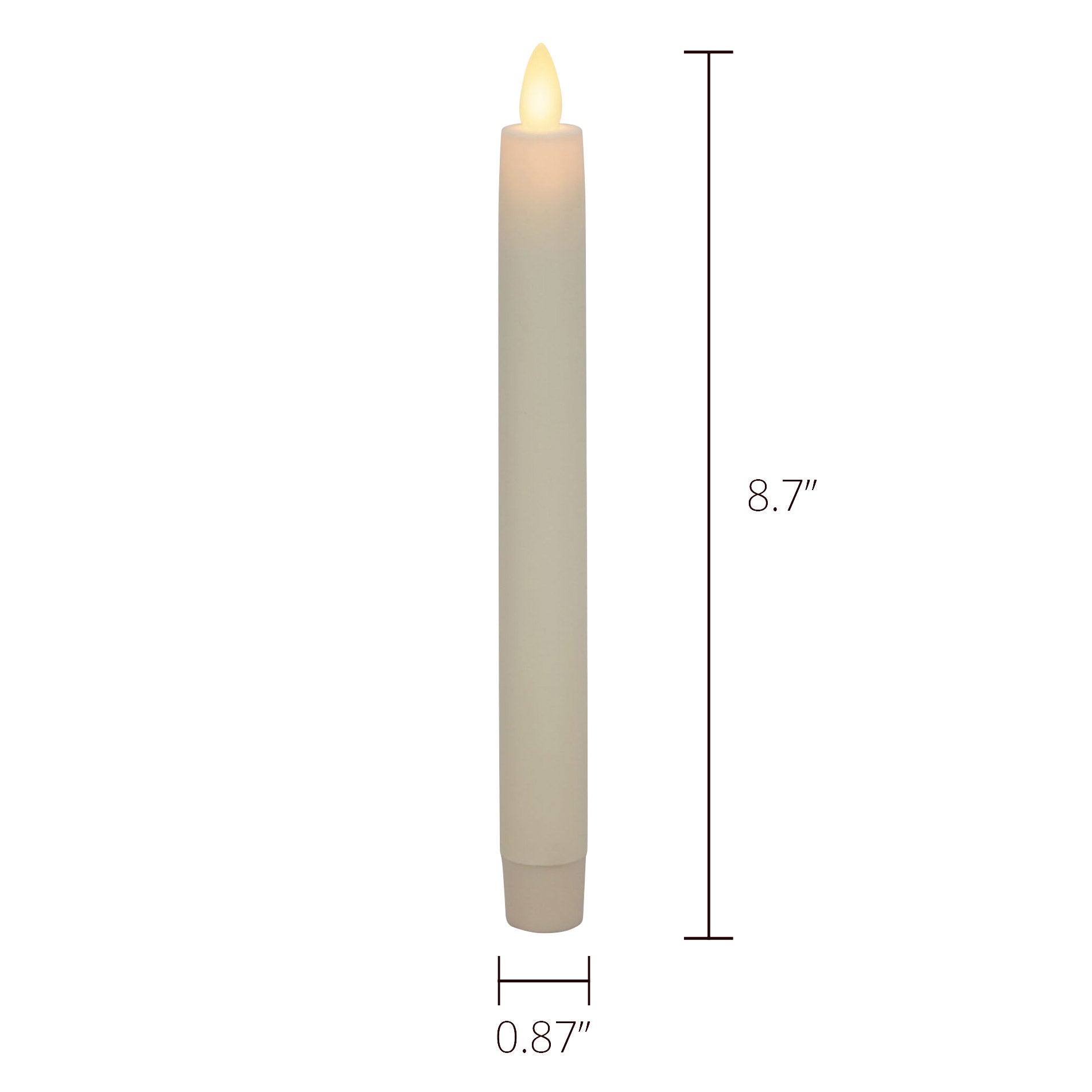Luminara Pearl Ivory Flameless Taper Candles, 4-pack