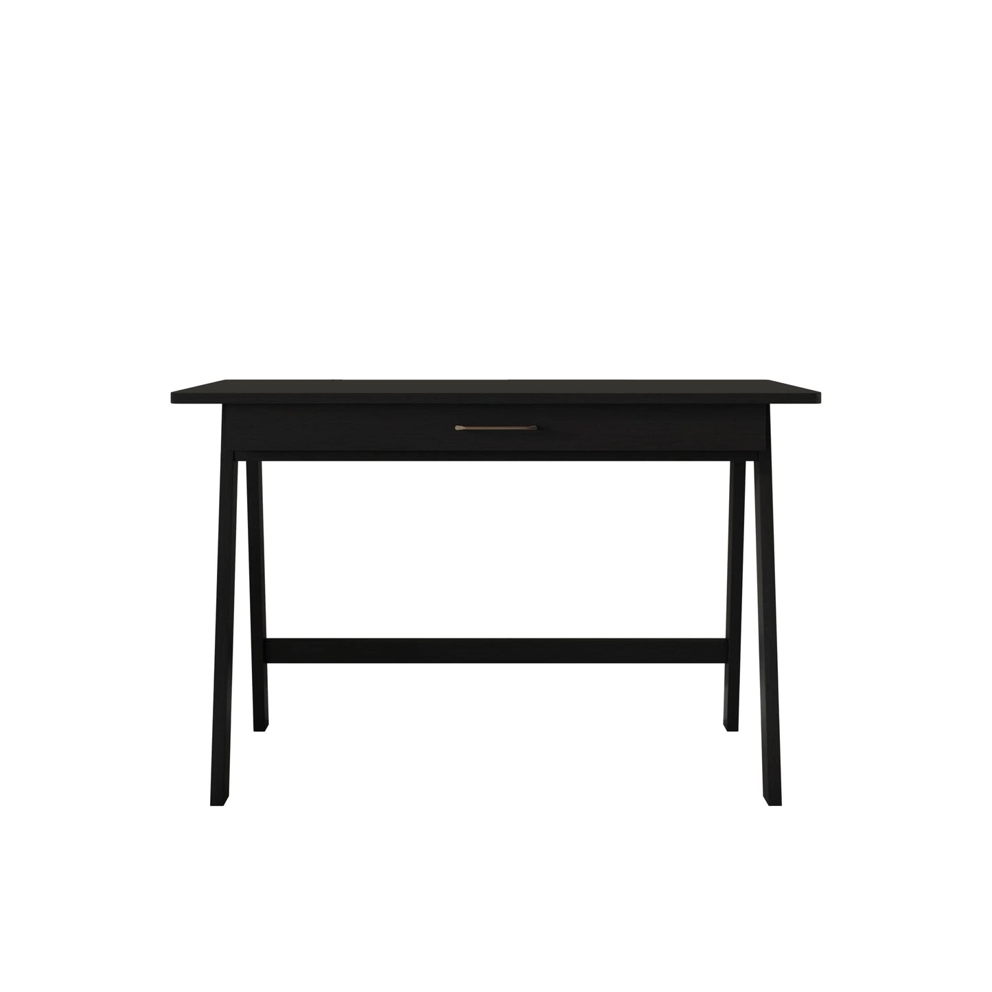 Home Design Serafina Writing Desk with Spacious Tabletop and Built-In Drawer, Modern Clean-Lined Design for Home Office, Study Space, or Remote Work, White