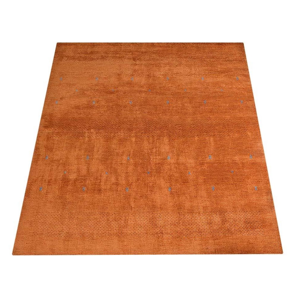Rugsotic Carpets Handmade Rugs Hand Knotted Loom Rectangle 3'x5' Orange Wool for Indoor Use