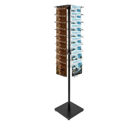 Modern Rotating Brochure Display Stand Detachable Magazine Rack With 36 Pockets