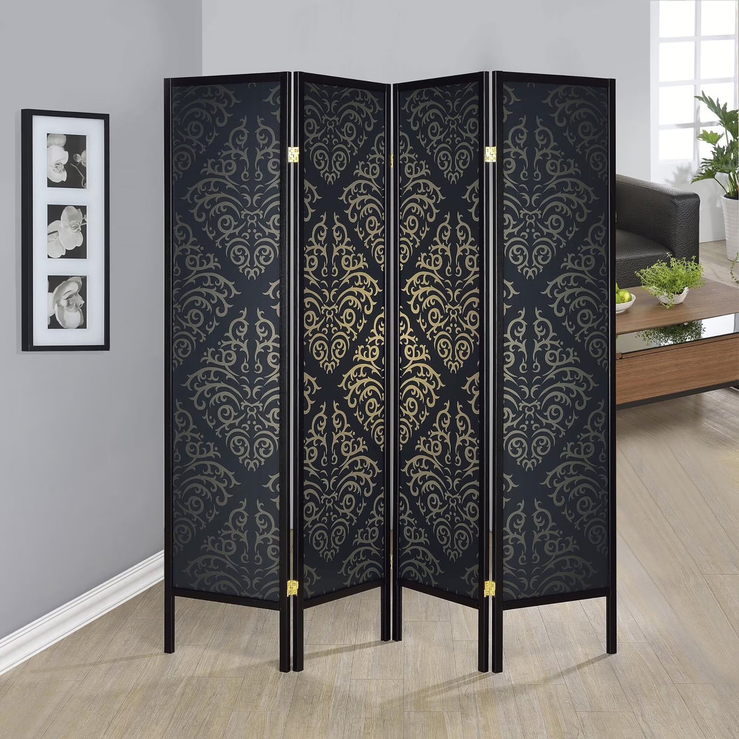 Privacy Screen 82.8'' W x 65'' H 6 - Panel Solid Wood Folding Room Divider, Natural,Outdoor Privacy Screen