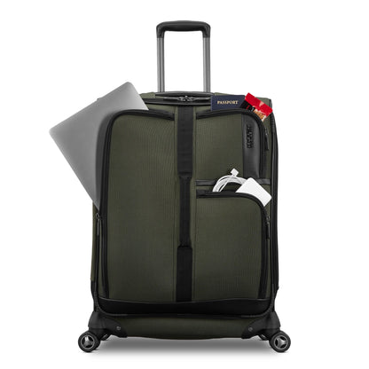 American Tourister Cargo Max 29" Softside Large Checked Spinner Luggage Single Piece - Olive
