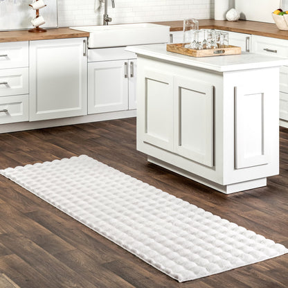 nuLOOM Jeni SuperiorWash Solid Faux Rabbit Machine Washable Area Rug, 2' 6" x 8', Runner, Jeni Grey