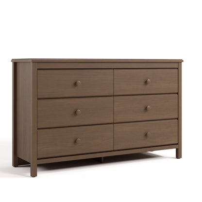Storkcraft Alpine 6 Drawer Nursery Double Dresser, White