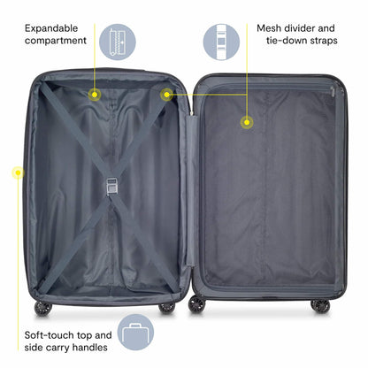 DELSEY PARIS Helium Aero 29" Hardside Expandable Spinner Checked Luggage, Red