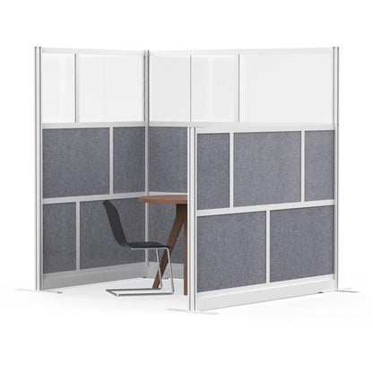 Luxor Freestanding Modular Room Divider Wall System with Built-in Cable Management Tray - 70" x 70" Add-On Wall