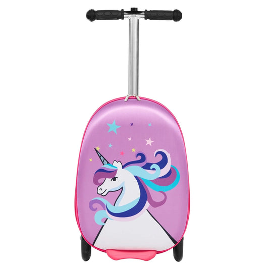 Gopowerbike Go Voyage Kids 2-in-1 Luggage Scooter | 3-Wheel Design with Light-Up Wheels | Pink