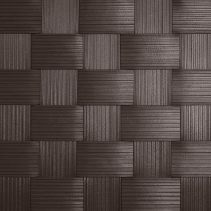 Red Lantern 6 ft. Tall Woven Fiber Outdoor All Weather Room Divider - 3 Panel - Dark Brown