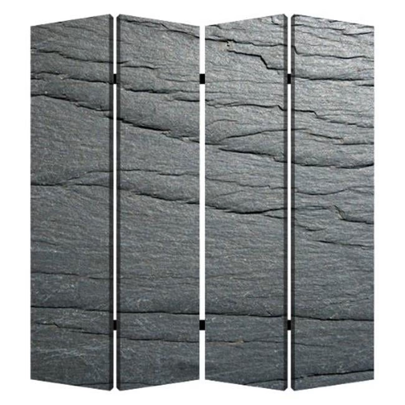 Black Slate Room Divider, 4 Panel