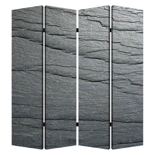 Black Slate Room Divider, 4 Panel