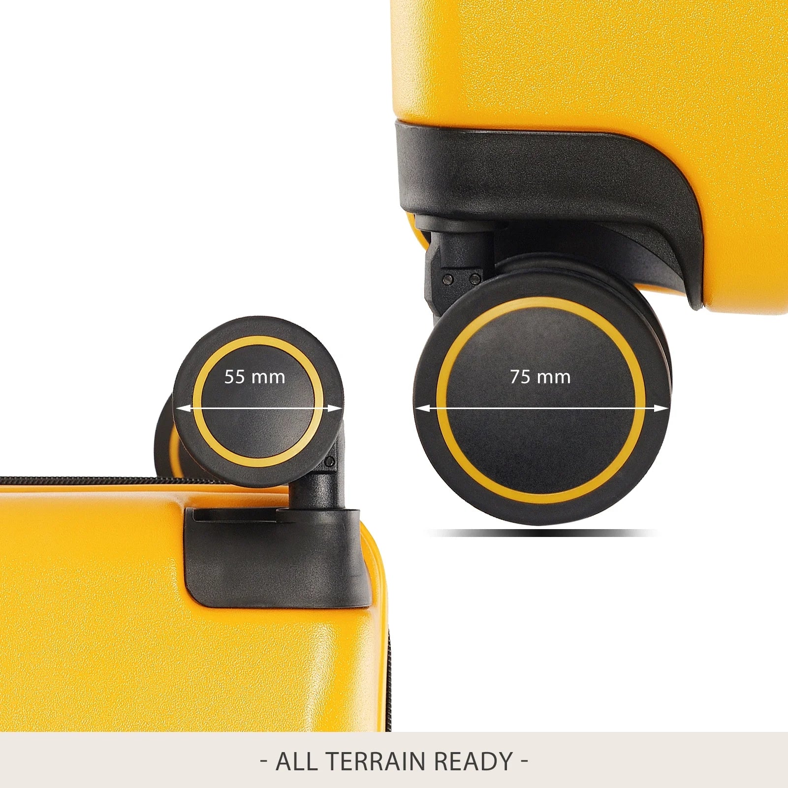 VERAGE Freeland Carry On Luggage with X-Large Spinner Wheels, Expandable Hardside Travel Suitcase, TSA Approved (20-Inch, Yellow)