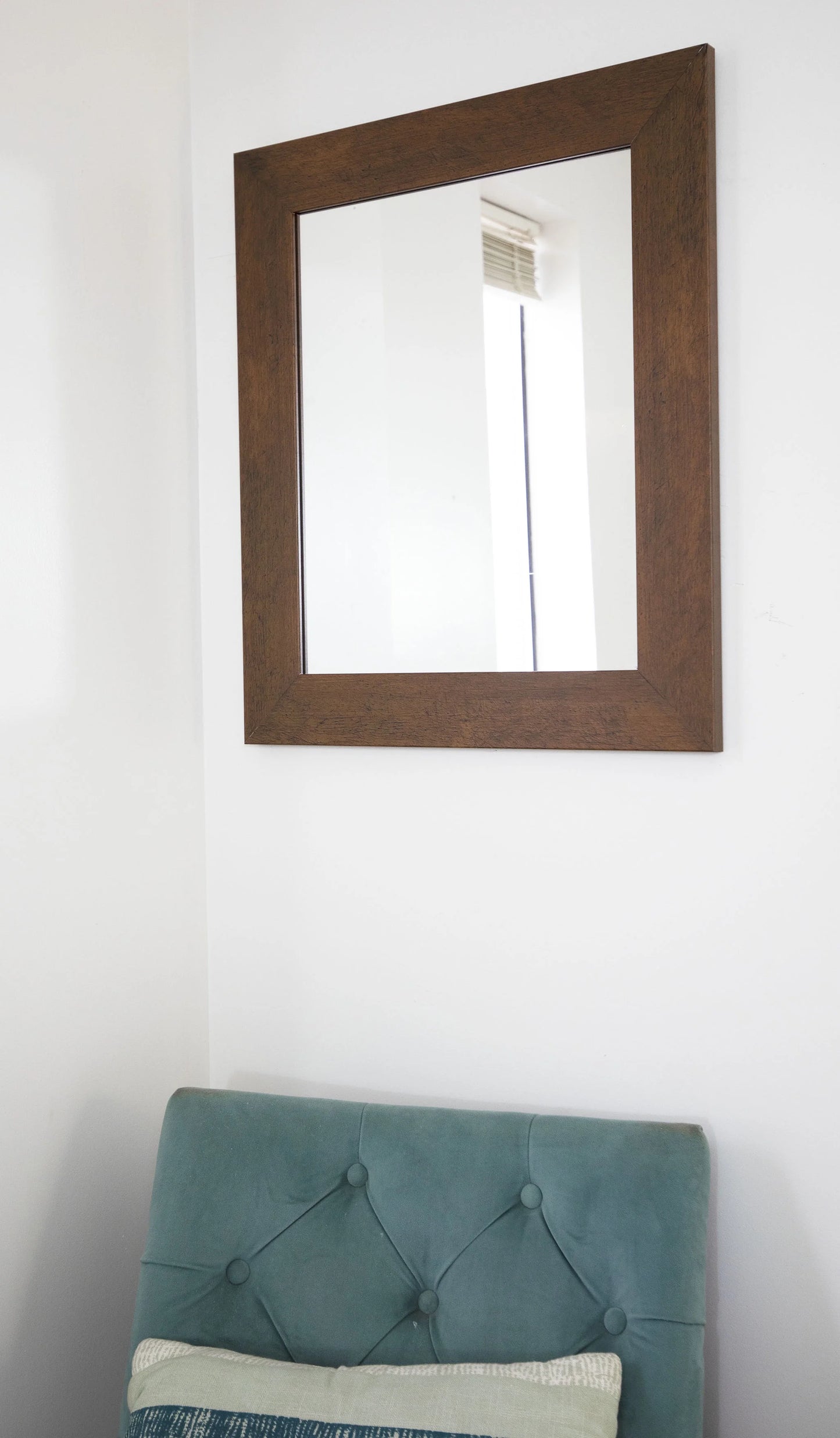 Rayne Mirrors American Made Rayne Rustic Light Walnut Vanity Wall Mirror