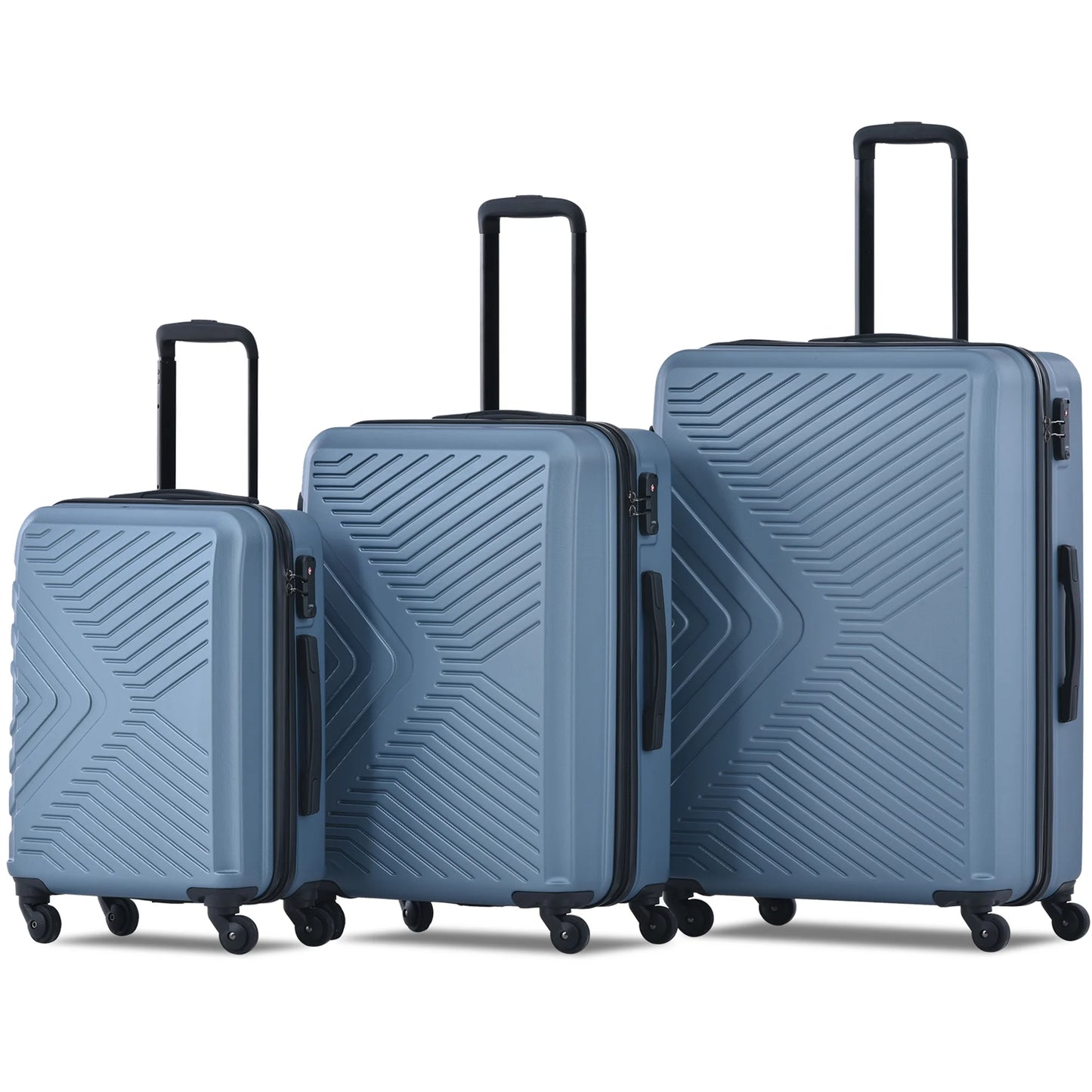 3 Piece Navy Luggage Travel Set, 20" 24" 28" Carry on Luggage with Spinner Wheels, Lightweight Hard Case Luggage Travel Suitcase Christmas Gifts for Business Trip Holiday Travel Cruise