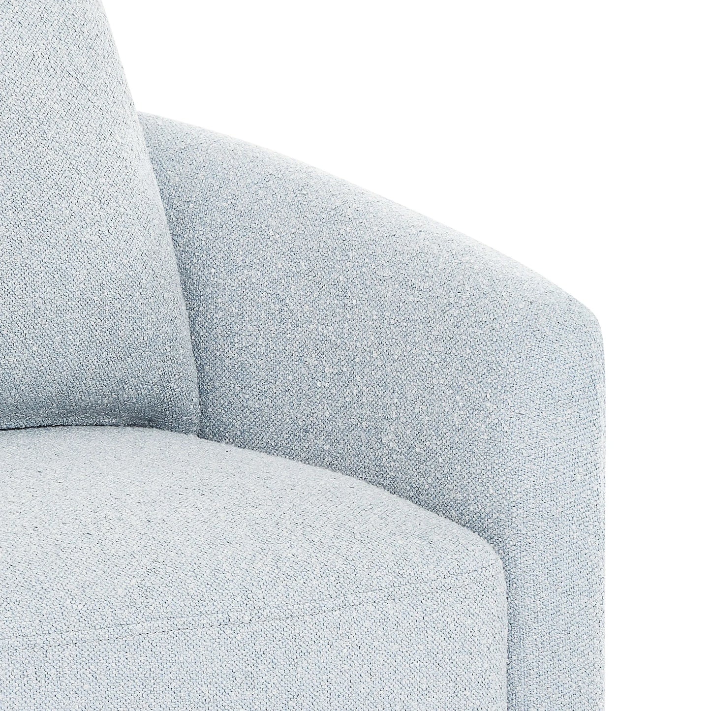 Beautiful Drew Kids Accent Chair by Drew Barrymore, Cornflower Bouclé Fabric