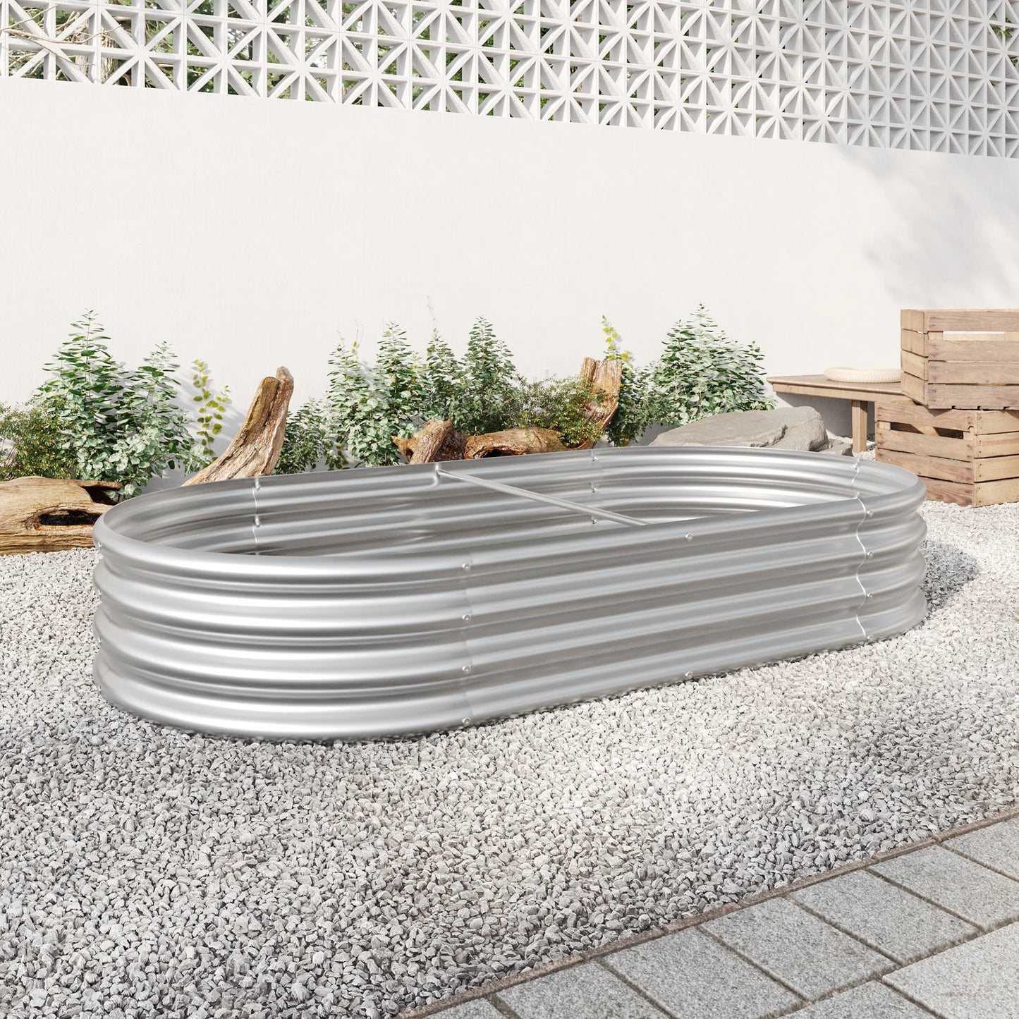 Outdoor Planters 2Pcs 6x3x1ft Raised Garden Bed Kit, Galvanized Planter Raised Garden Beds for Outdoor for Vegetables,Flowers &Herbs, Heavy Duty, Rust-Resistant, Easy Assembly,Garden Planters