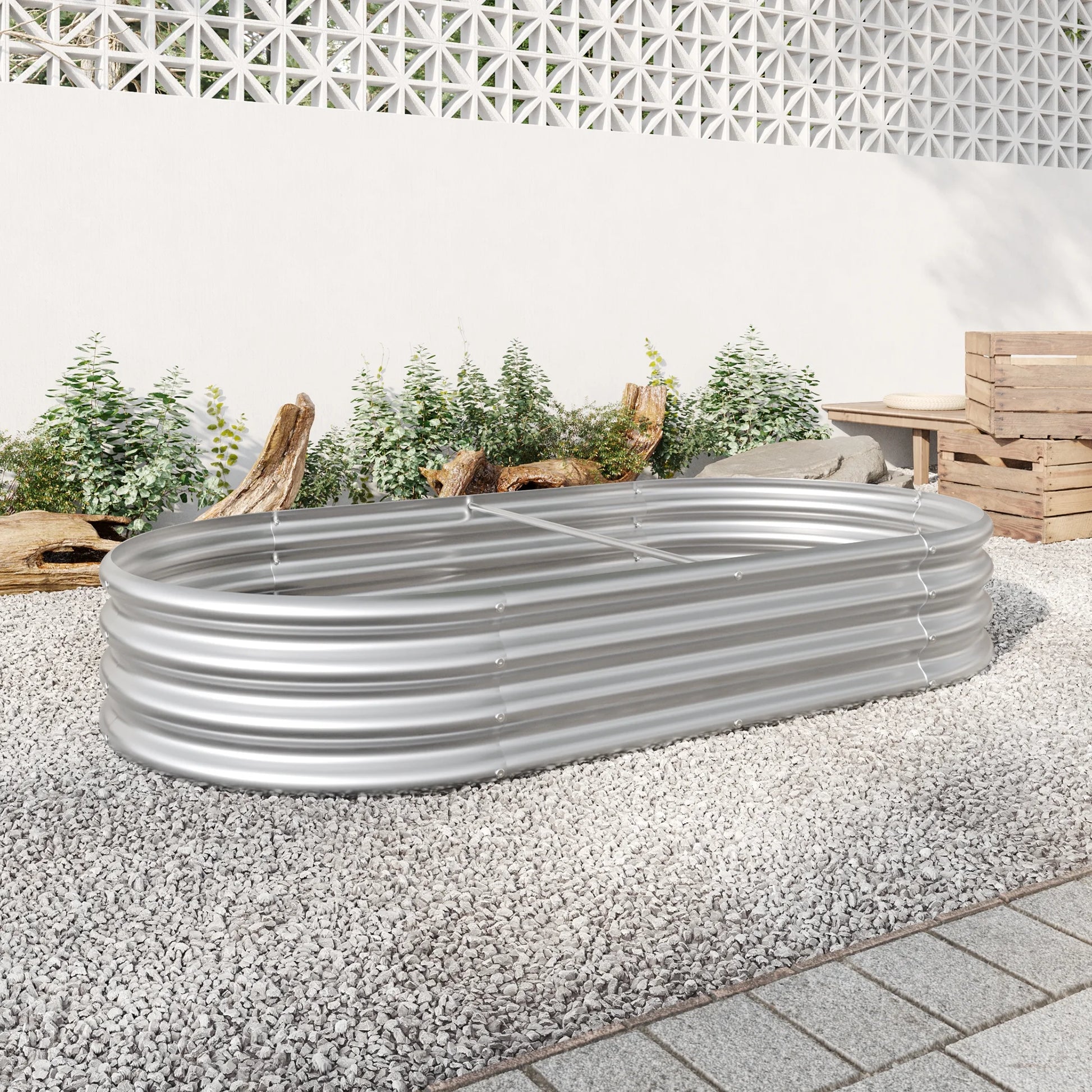 Outdoor Planters 2Pcs 6x3x1ft Raised Garden Bed Kit, Galvanized Planter Raised Garden Beds for Outdoor for Vegetables,Flowers &Herbs, Heavy Duty, Rust-Resistant, Easy Assembly,Garden Planters