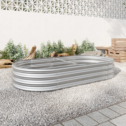 Outdoor Planters 2Pcs 6x3x1ft Raised Garden Bed Kit, Galvanized Planter Raised Garden Beds for Outdoor for Vegetables,Flowers &Herbs, Heavy Duty, Rust-Resistant, Easy Assembly,Garden Planters