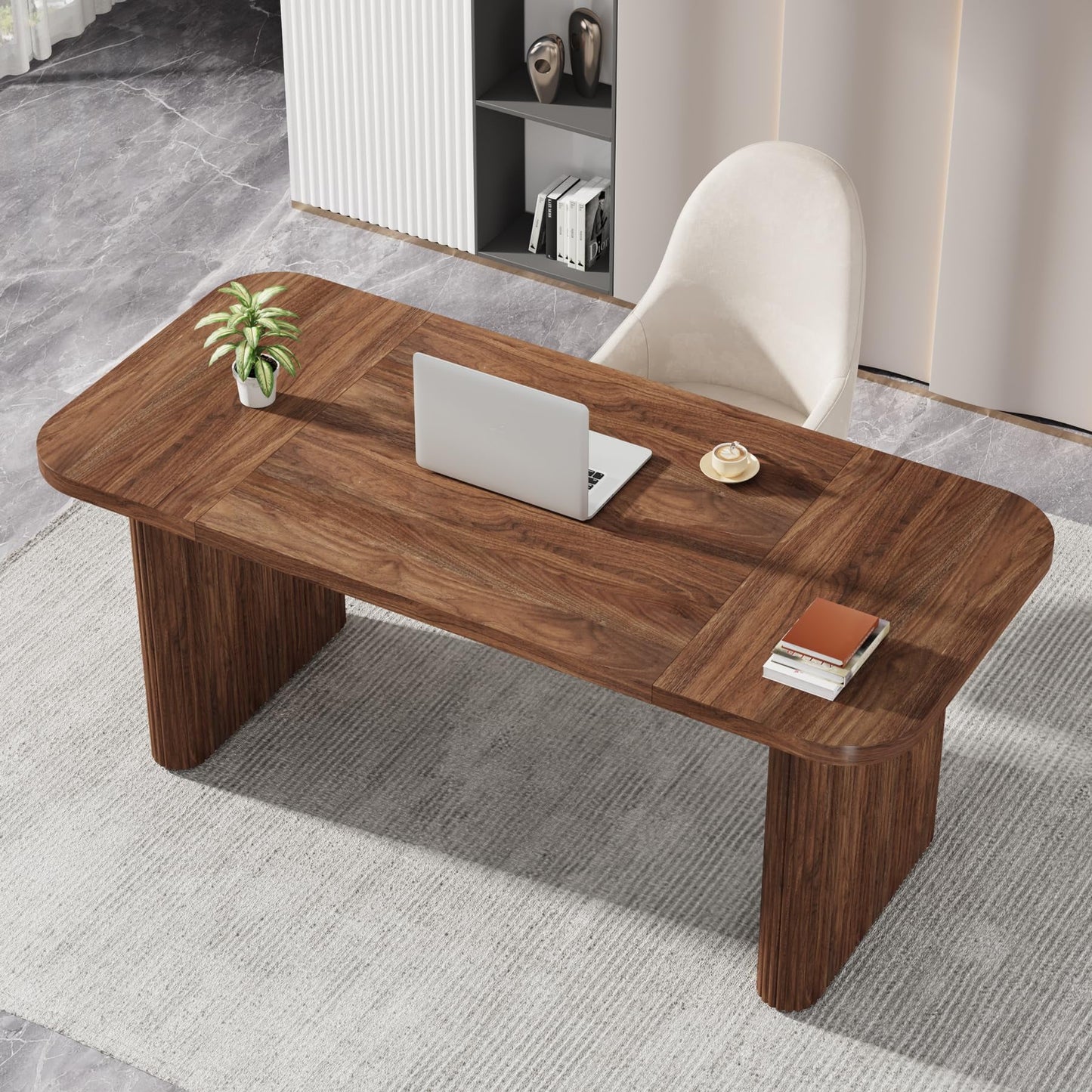 Tribesigns 63'' Computer Desk, Simple Rectangular Writing Table for Home Office Study Room Bedroom