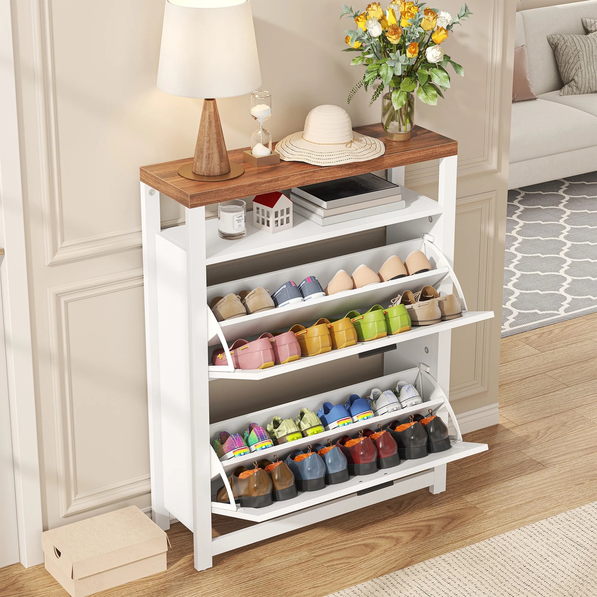 72" Kitchen Pantry Storage Cabinet, White Tall Pantry Cabinets With Drawer And Adjustable Shelves, KitchenBuffet Cupboards Pantry Organizers For Home Office Use