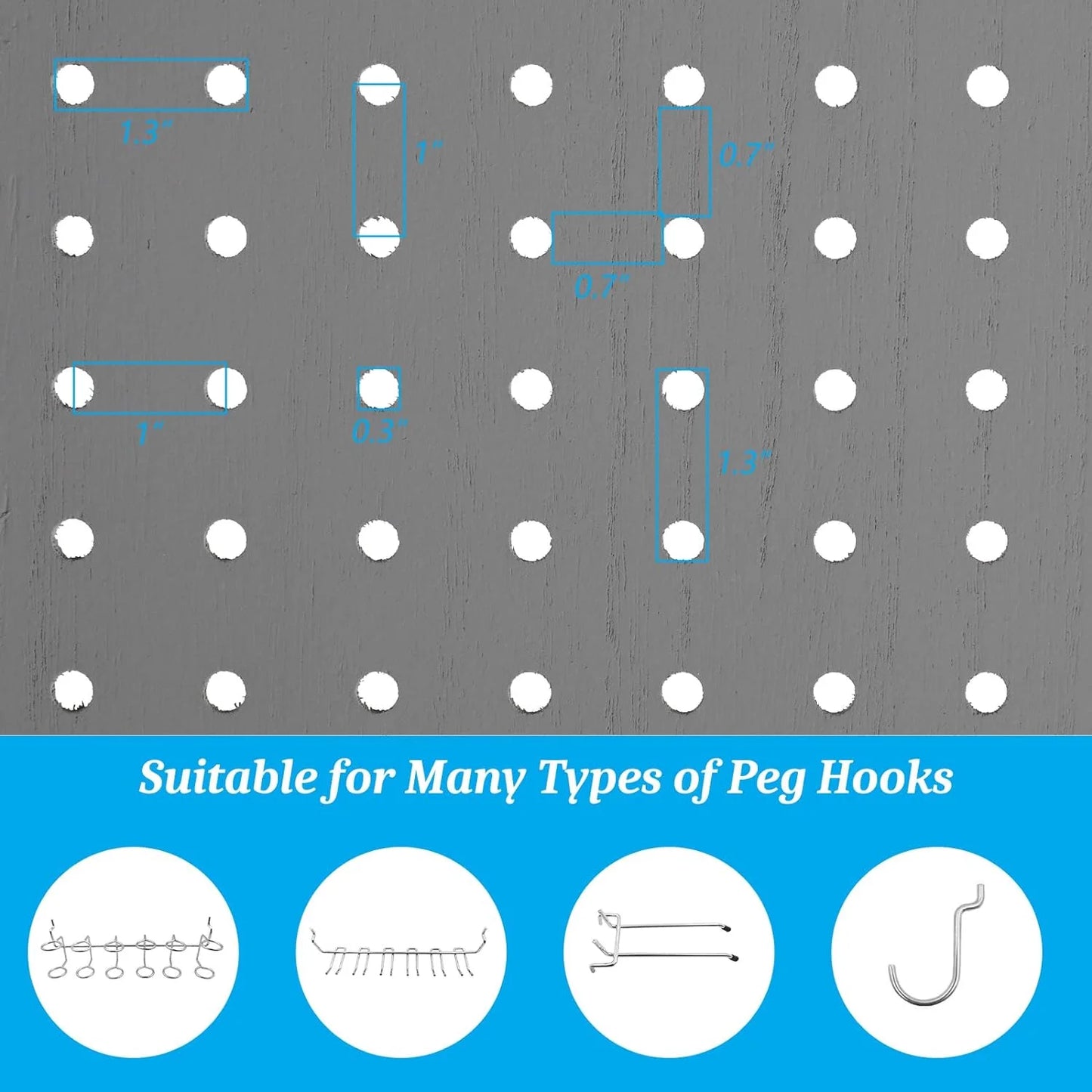 Bonnlo 4 Panel Pegboard Freestanding, 5 FT Portable Display for Craft Show Jewelry, Wooden Folding Room Divider
