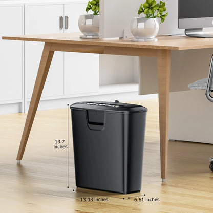 Bonsaii 8-Sheet Strip Cut Paper Shredder CD/Credit Card Shredder for Home Office Use