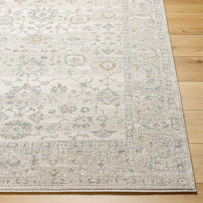 Livabliss Alpharetta Vintage Medallion Area Rug,5'3" x 7',Gray