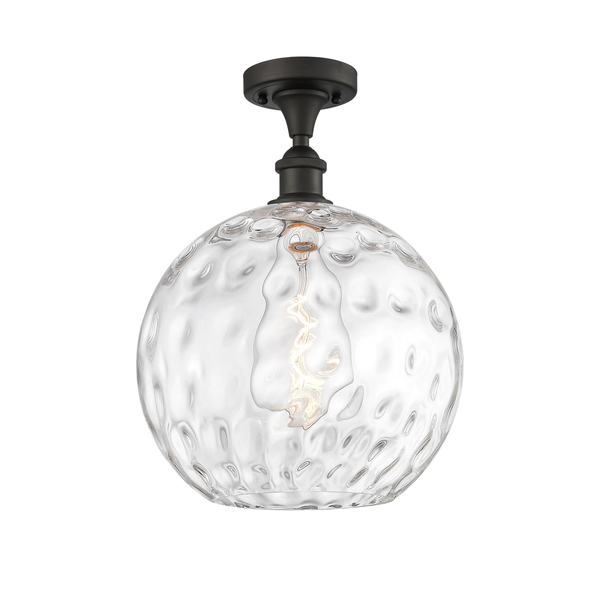 Innovations Lighting 516-1C-17-12 Athens Semi-Flush Athens 12" Wide Semi-Flush Globe