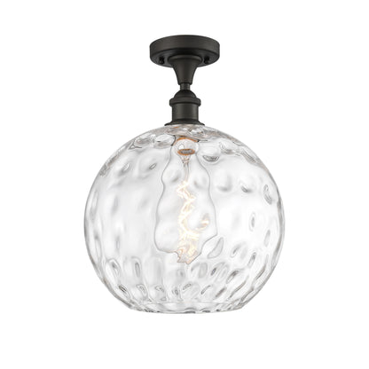 Innovations Lighting 516-1C-17-12 Athens Semi-Flush Athens 12" Wide Semi-Flush Globe