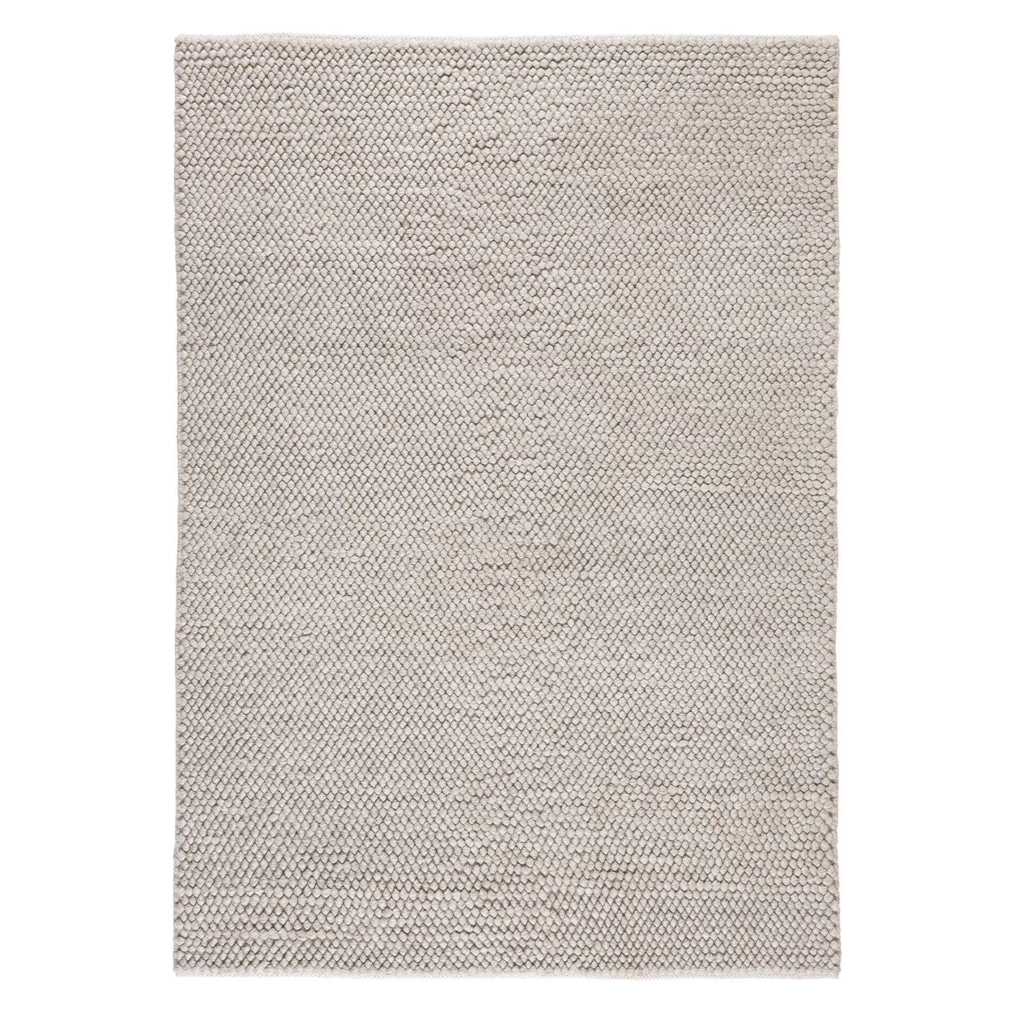 TOWN & COUNTRY TERRA Olea Bubble Texture Handcrafted 100% Wool Area Rug, Beige, 5'x7°