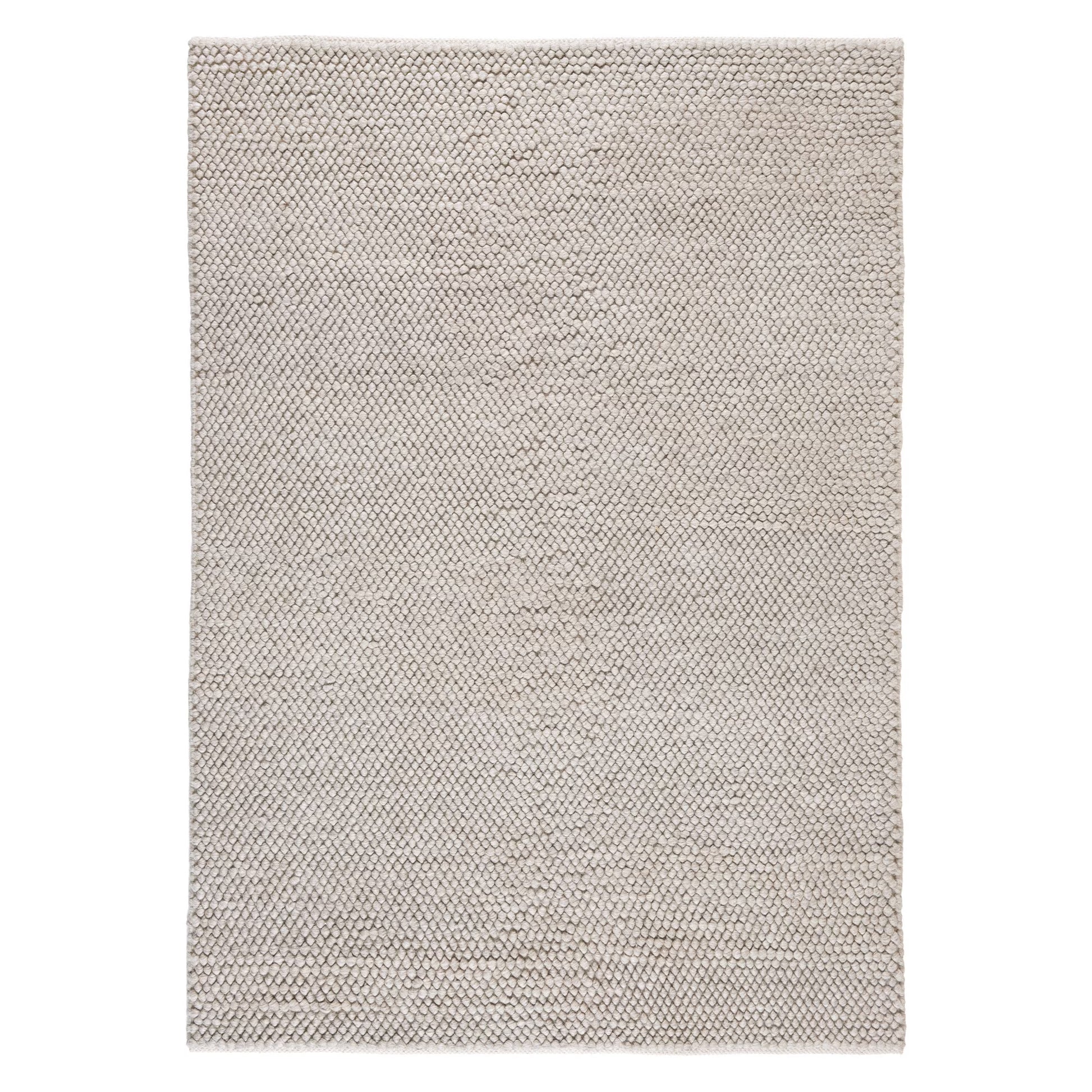 TOWN & COUNTRY TERRA Olea Bubble Texture Handcrafted 100% Wool Area Rug, Beige, 5'x7°