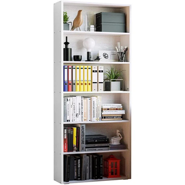 IRONCK Bookcases Floor Standing 6 Tier Shelves 70in Tall for Home Office, Vintage Brown
